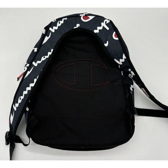 Champion Backpack Bookbag One Size Navy Blue Logo Theme - Picture 3 of 8